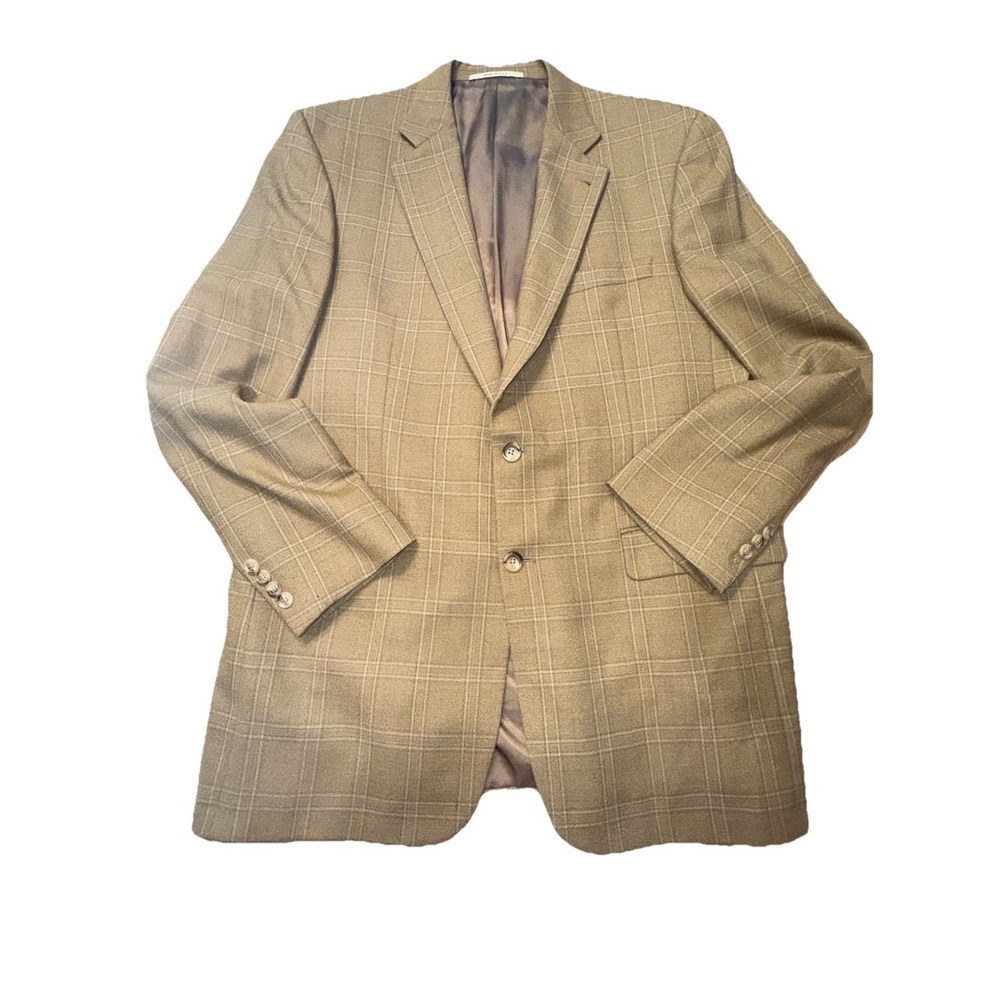 Burberry London Blazer 42L Wool Kensington Plaid Sport Coat British Heritage